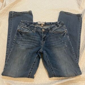 Y2K Aeropostale Vintage Women/Junior Distressed Blue Jeans 11 12 Chelsea Bootcut